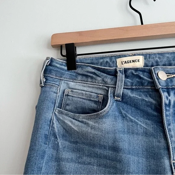L’Angence Kendra High Rise Cropped Flare Jeans Size 26 - Picture 6 of 10